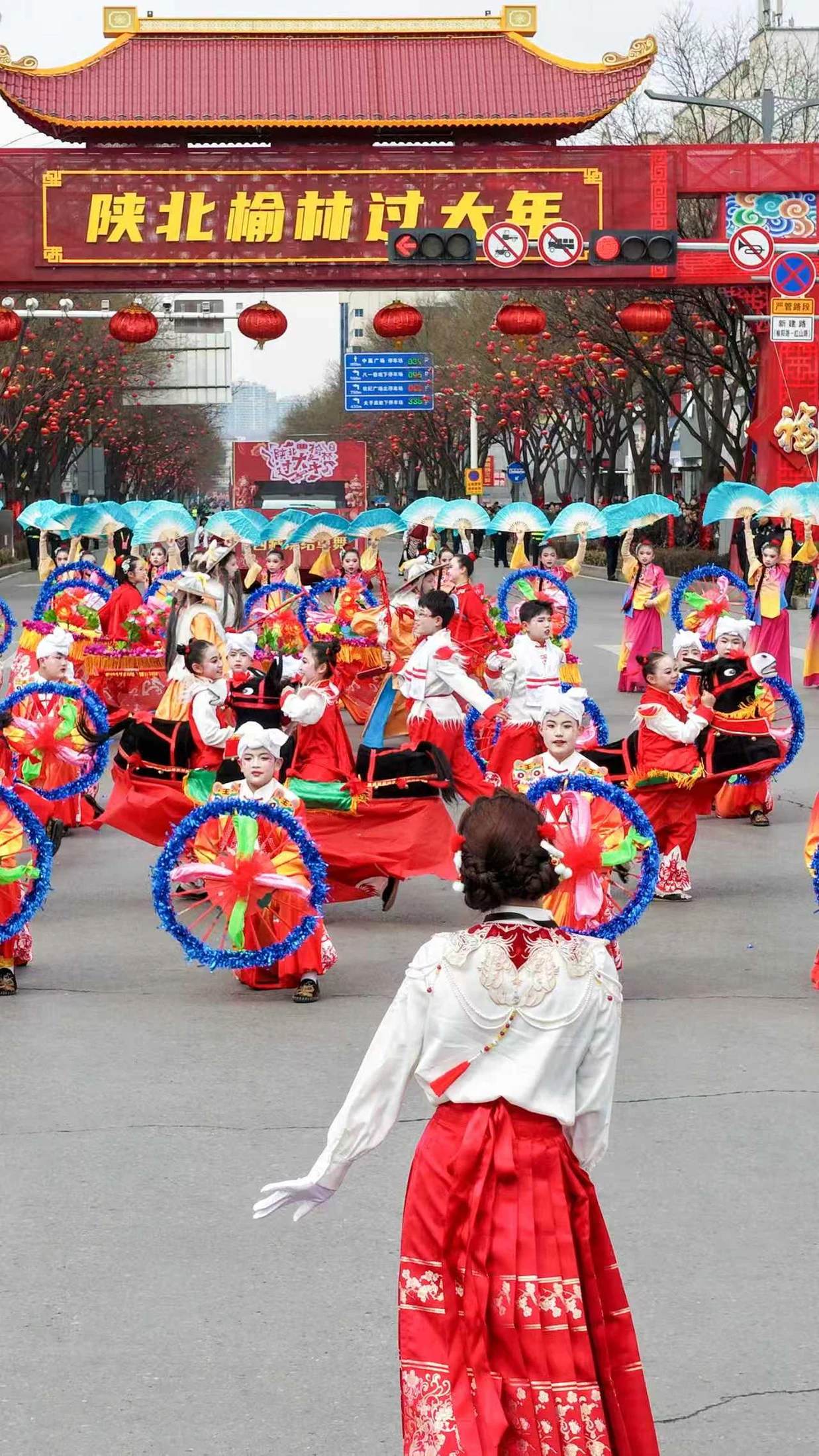 陕北榆林过大年民俗表演全景